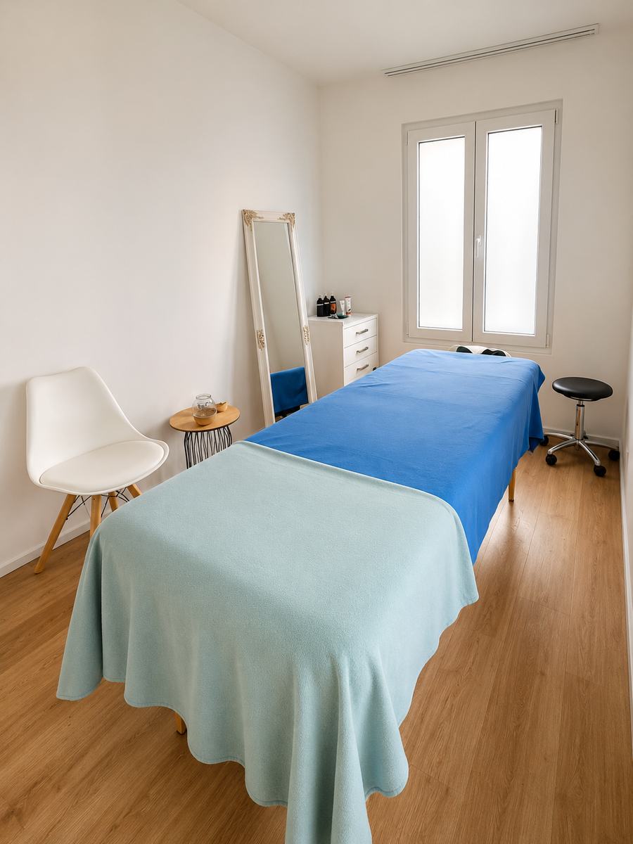 Behandlungszimmer in Biberist mit viel Tageslicht und blickdichten Fenstern